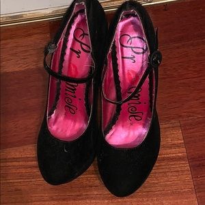 Black platform heels